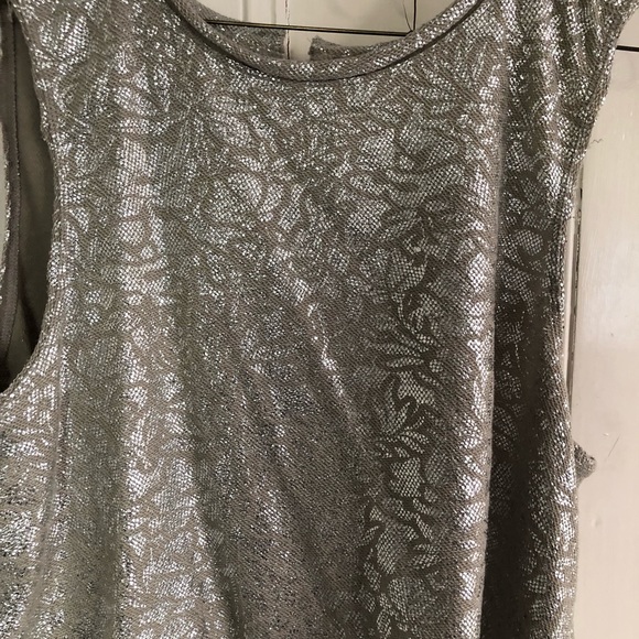 Free People dress top silver and tan, M, NWT - Picture 2 of 4